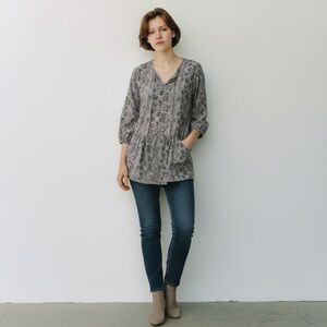 Maison Scotch La Femme Selon Marie  Printed Tunic with Pockets Romantic